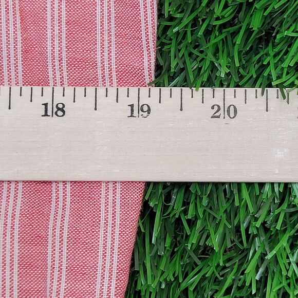 Vintage 70s MOD Stripes Button Shirt S/M 19x30 Red White - Picture 4 of 11